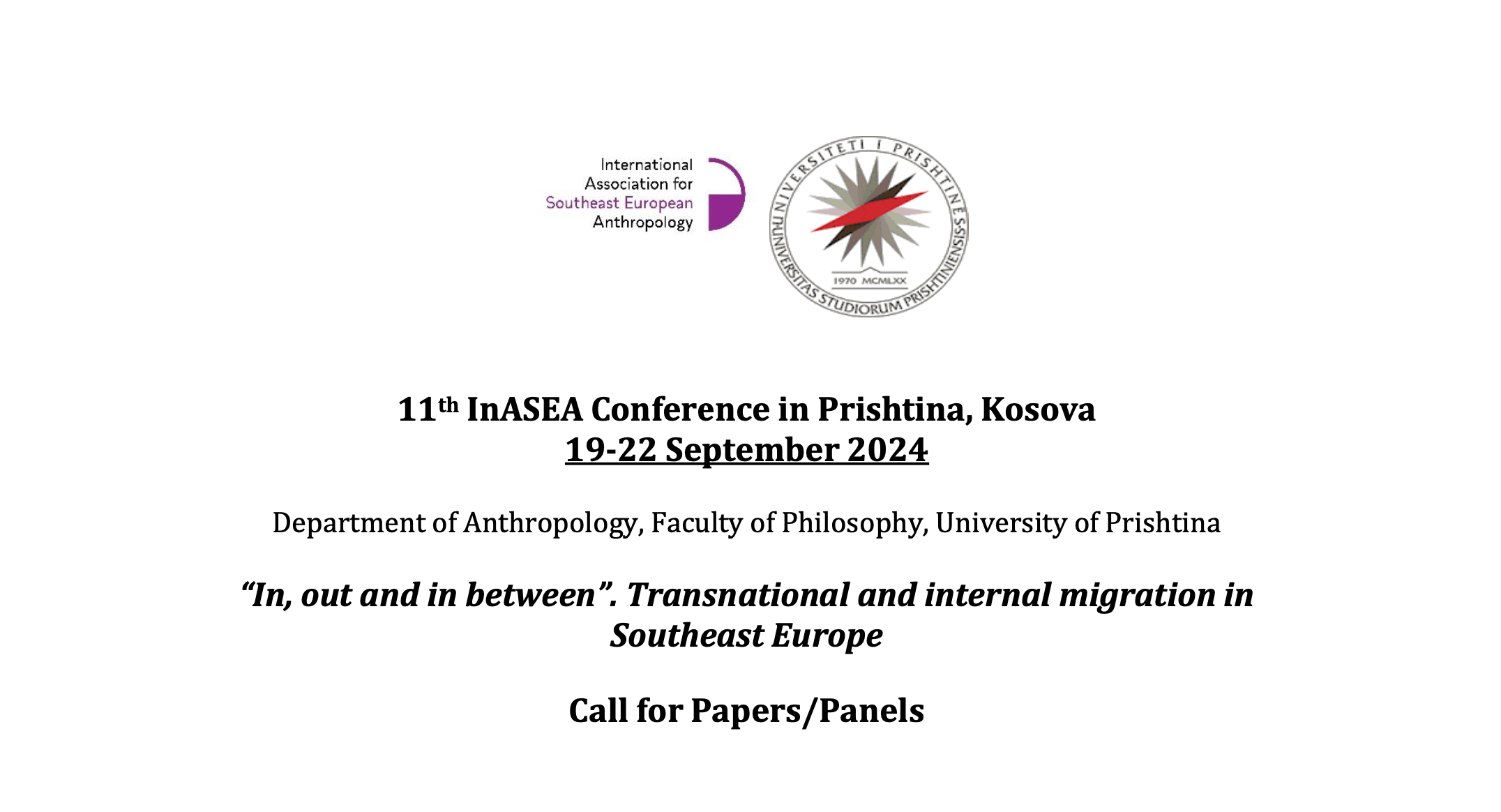 Thirrje për aplikim për konferencën “In, out and in between”. Transnational and internal migration in Southeast Europe