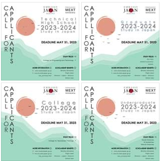 Call for Applications for Japanese Government Scholarships for the fiscal year 2024 is now open!