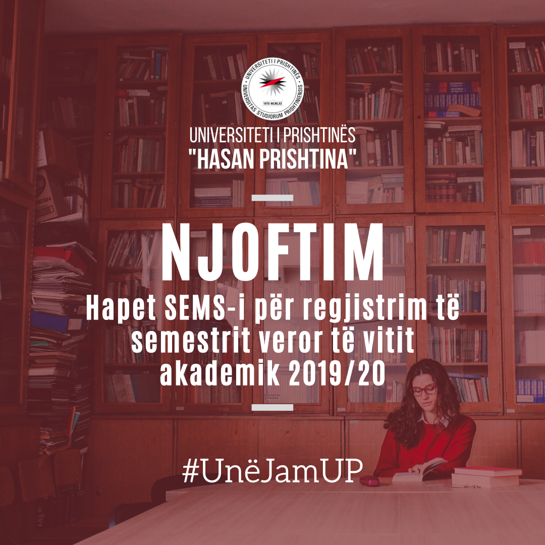 NJOFTIM: Hapet SEMS-i për regjistrim të semestrit veror të vitit akademik 2019/20