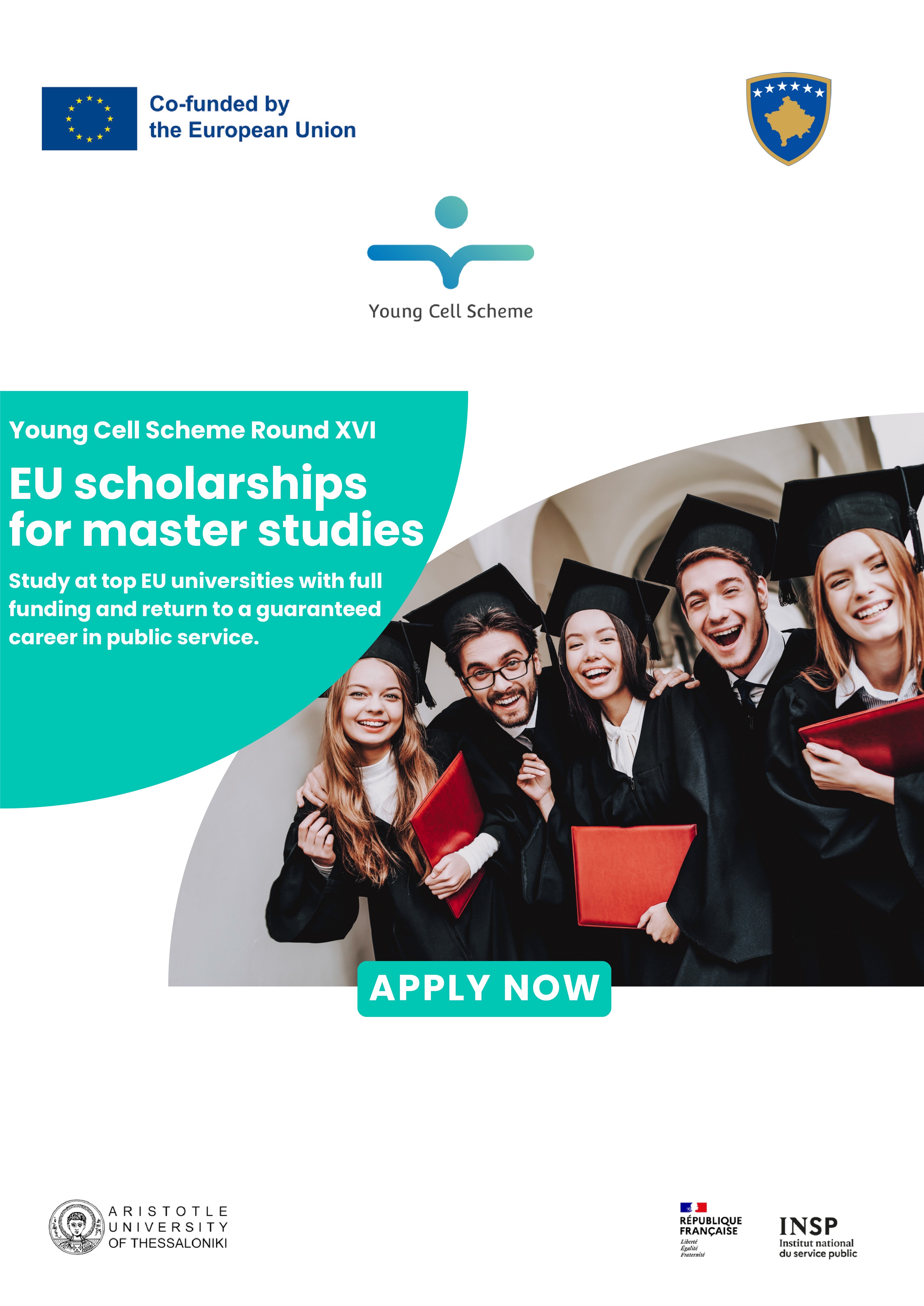 THIRRJE PËR APLIKIM: Bursa master me financim të plotë në BE – Young Cell Scheme Round XVI