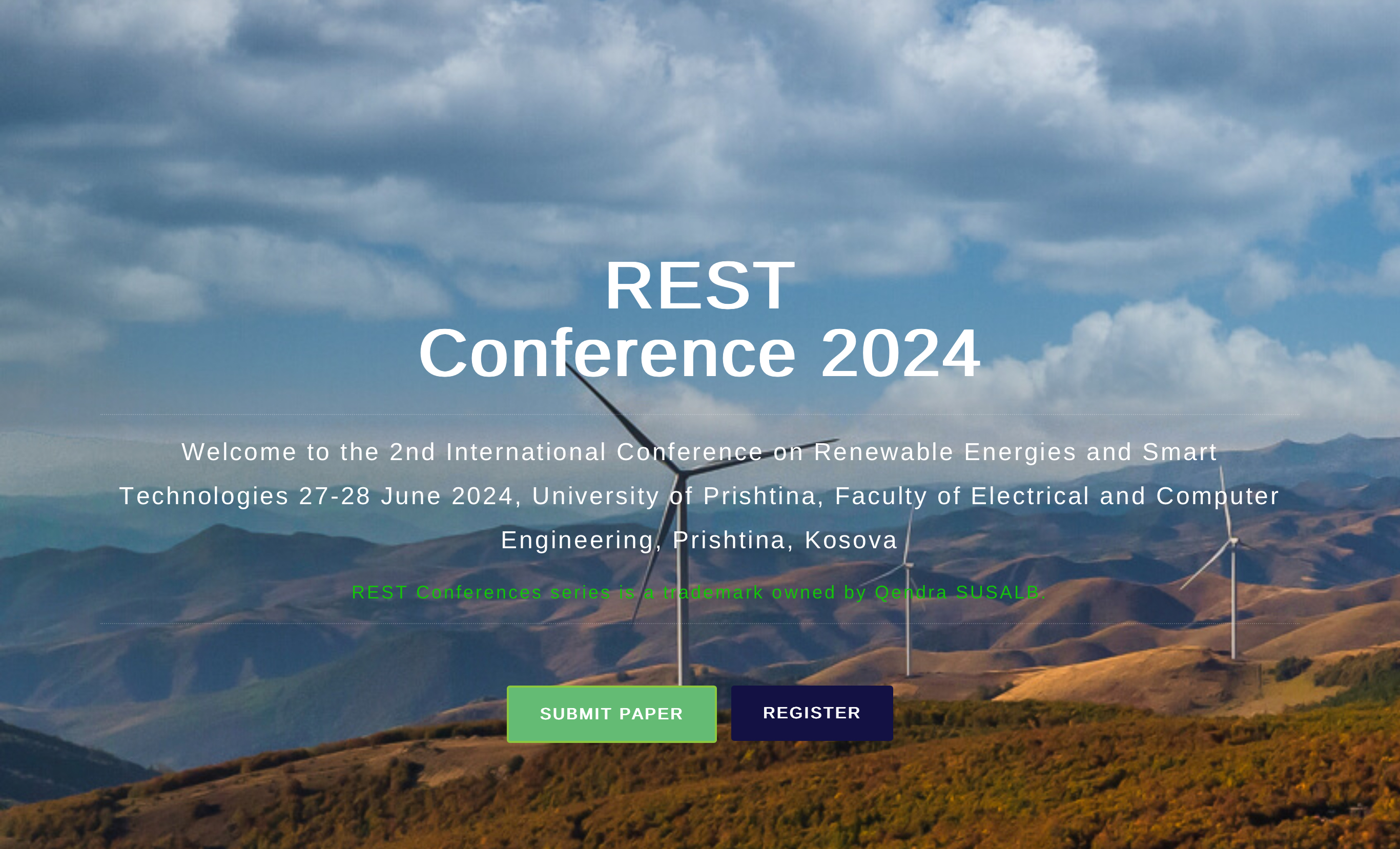 Konferenca e 2-të Ndërkombëtare për #Energjitë e Rinovueshme dhe Teknologjitë e Zgjuara (REST-24)