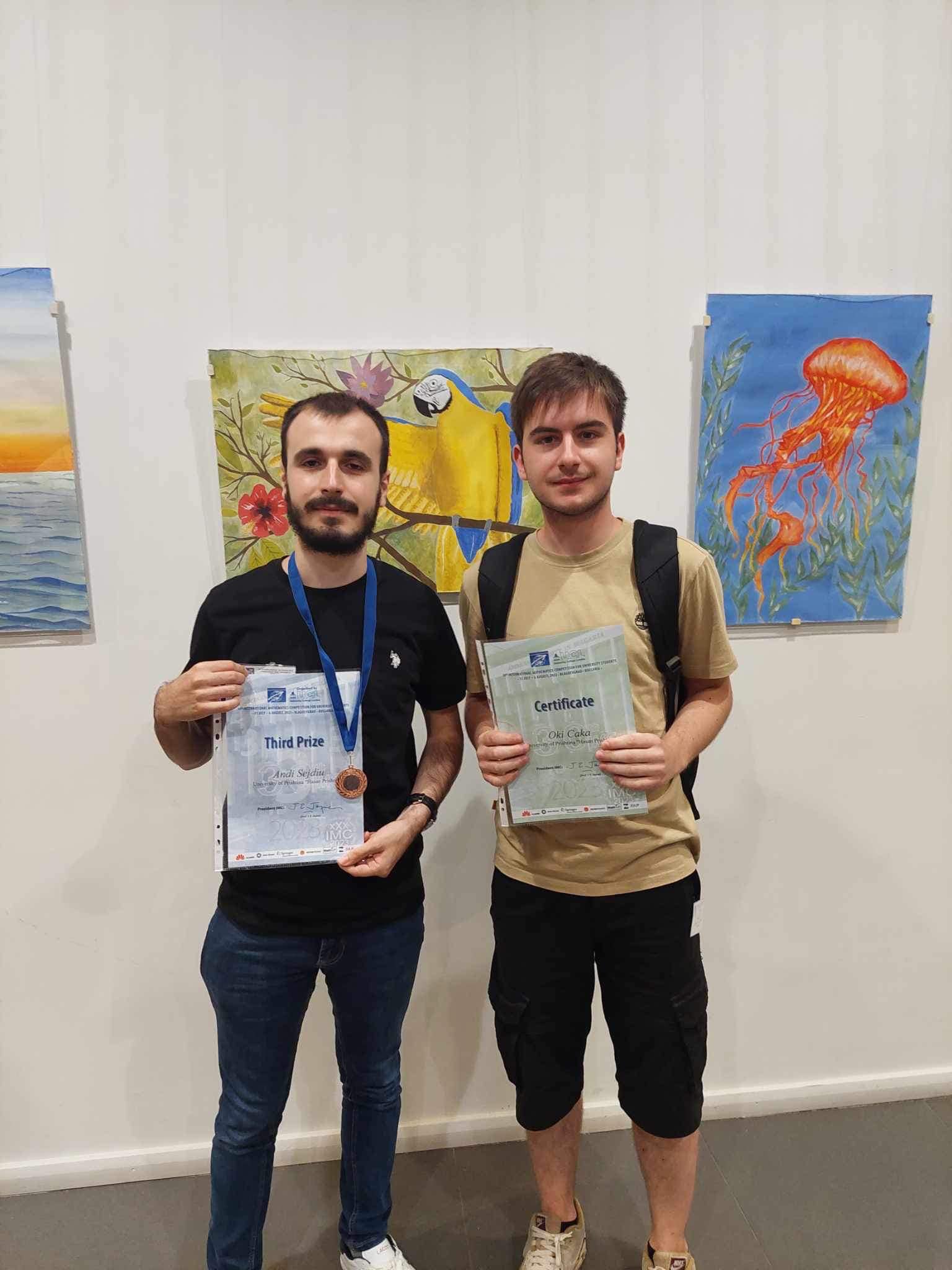 Studentët e UP-së fitojnë medalje të bronztë në Olimpiadën Ndërkombëtare të Matematikës për Studentë Universitarë - IMC 2023