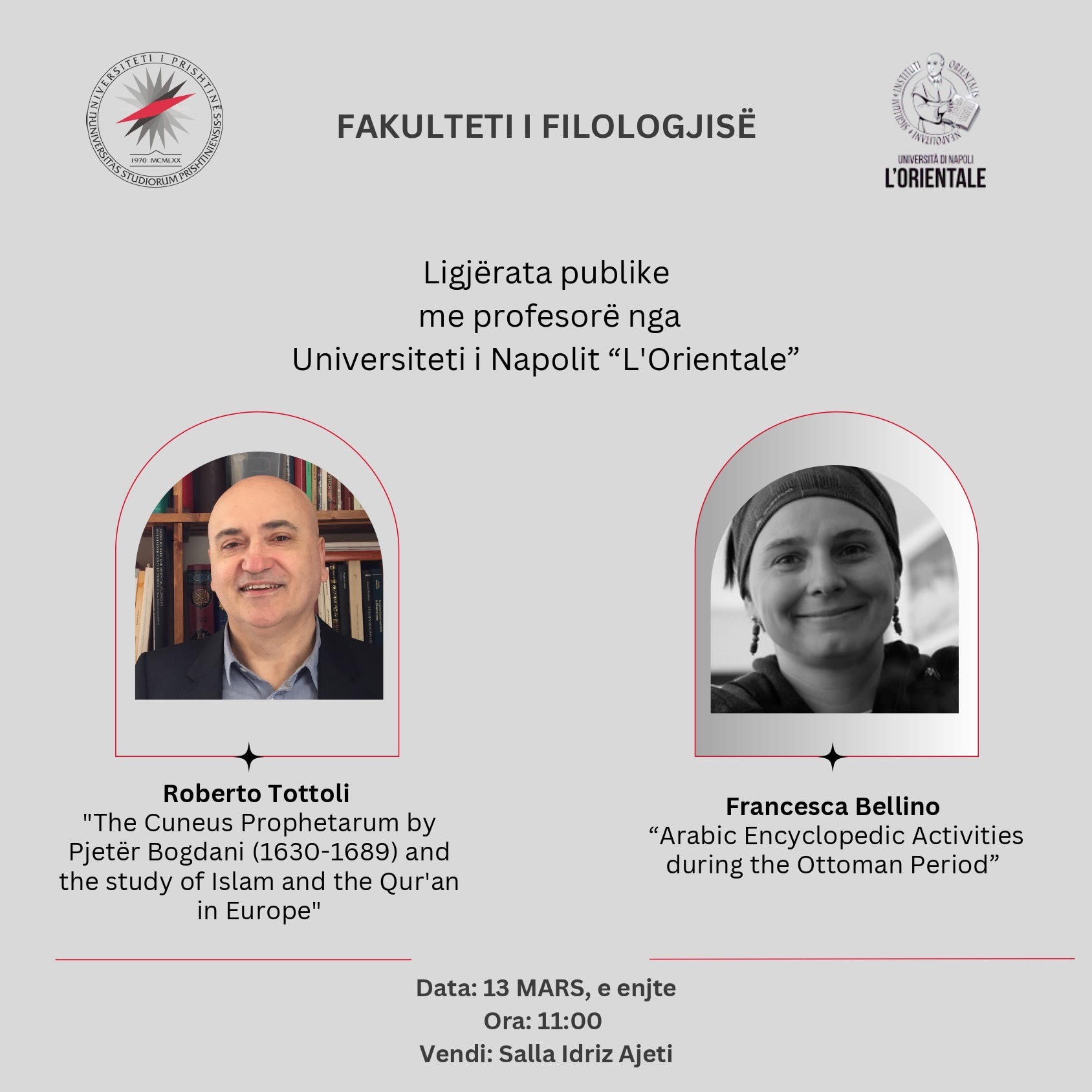 Rektori i Universitetit të Napolit flet për „Çetën e profetëve” në Fakultetin e Filologjisë