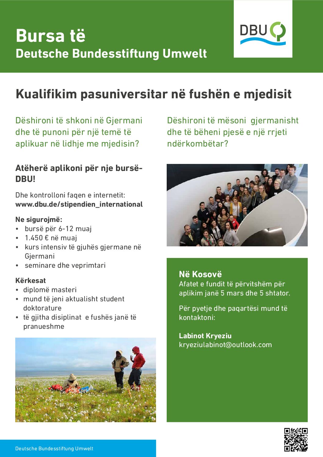 📢 Call for Applications – DBU CEE Fellowship (March 2026 Round)
