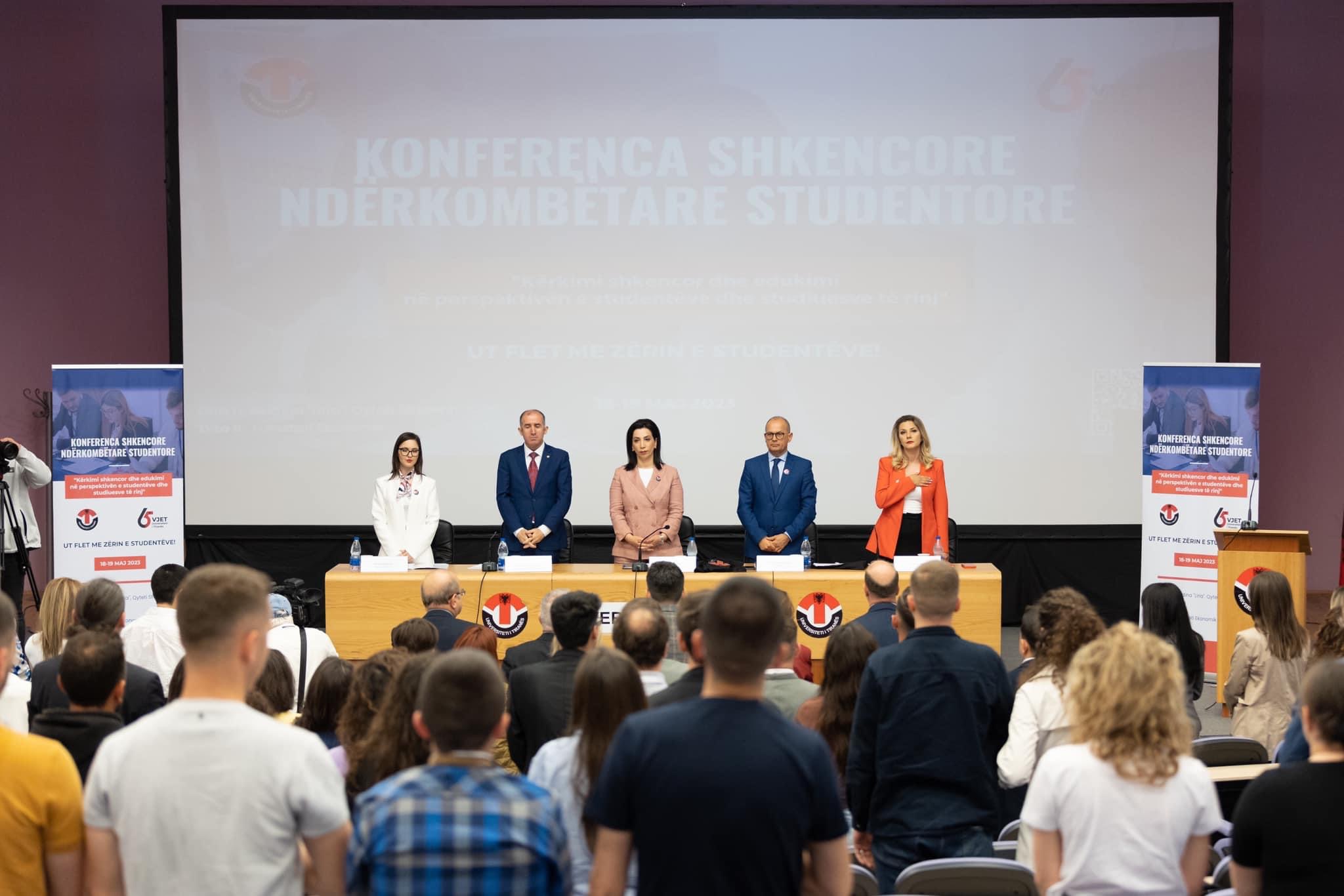 Rektori Qerimi përshëndet punimet e konferencës shkencore të studentëve në Universitetin e Tiranës