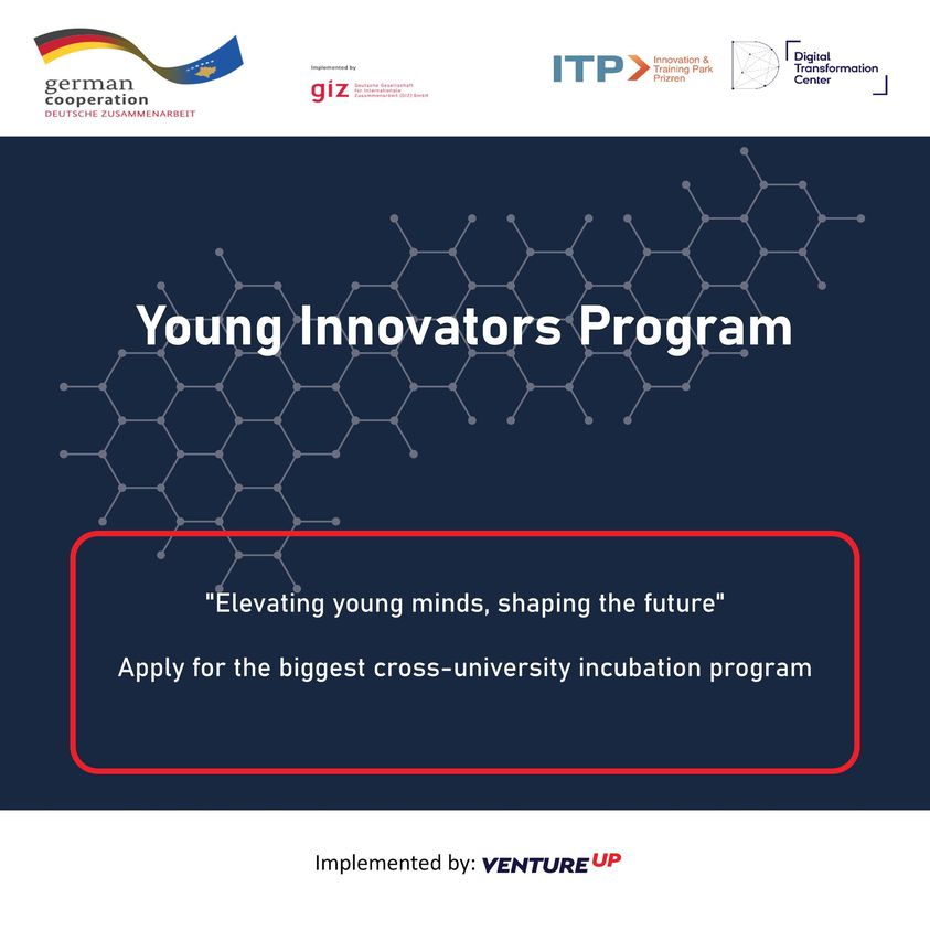 VentureUP ka hapur aplikimin për Programin e Novatorëve të Rinj (Youth Innovators Program)