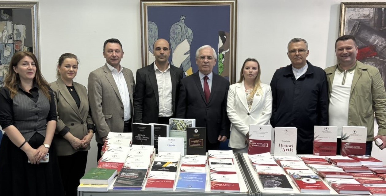 The University of Prishtina showcases books at the fair of the two Albanian academies