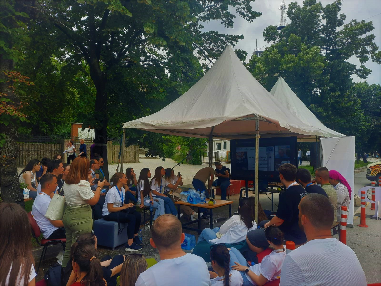 "Study in Greece" was a topic covered by Professor Michalakelis in a side course at the International Summer University of Prishtina