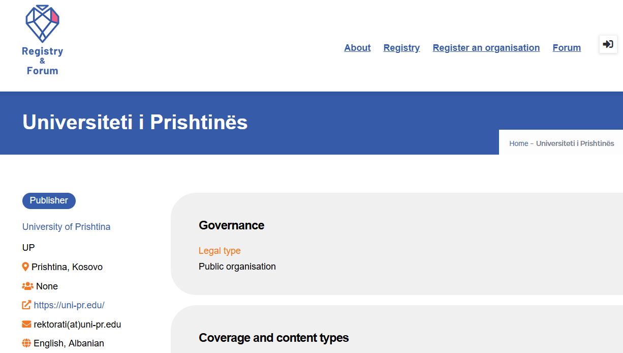 The University of Prishtina Joins the EU's EDCH/DIAMAS Network