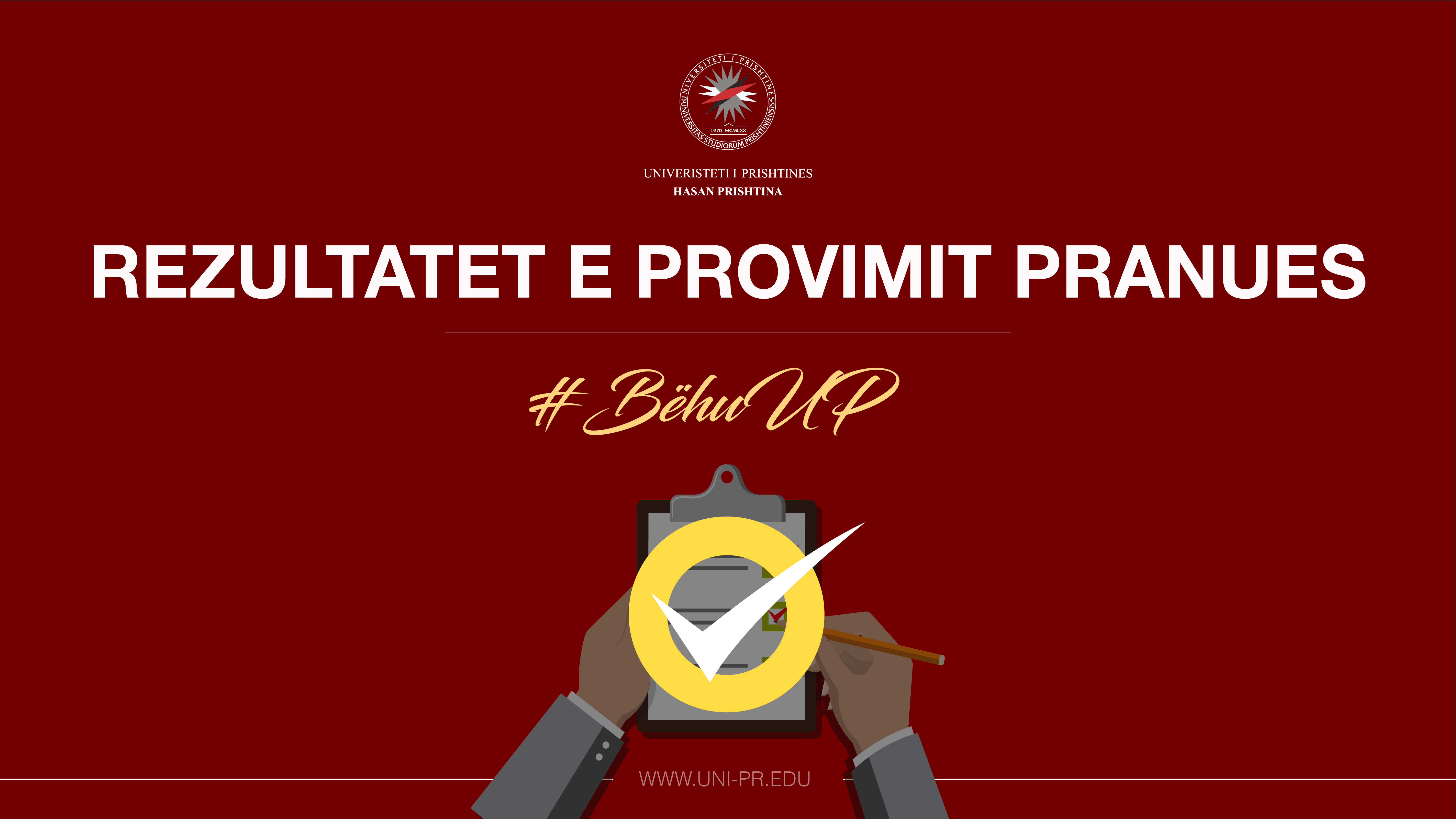 REZULTATET E PROVIMIT PRANUES TË KONKURSIT PËR PRANIMIN E STUDENTËVE NË VITIN E I-RË TË STUDIMEVE THEMELORE PËR VITIN AKADEMIK 2022-23