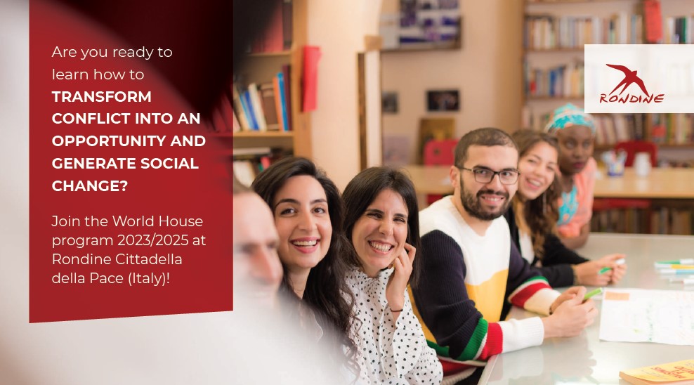 Rondine Cittadella della Pace call for participants for the 2023-2025 World House program