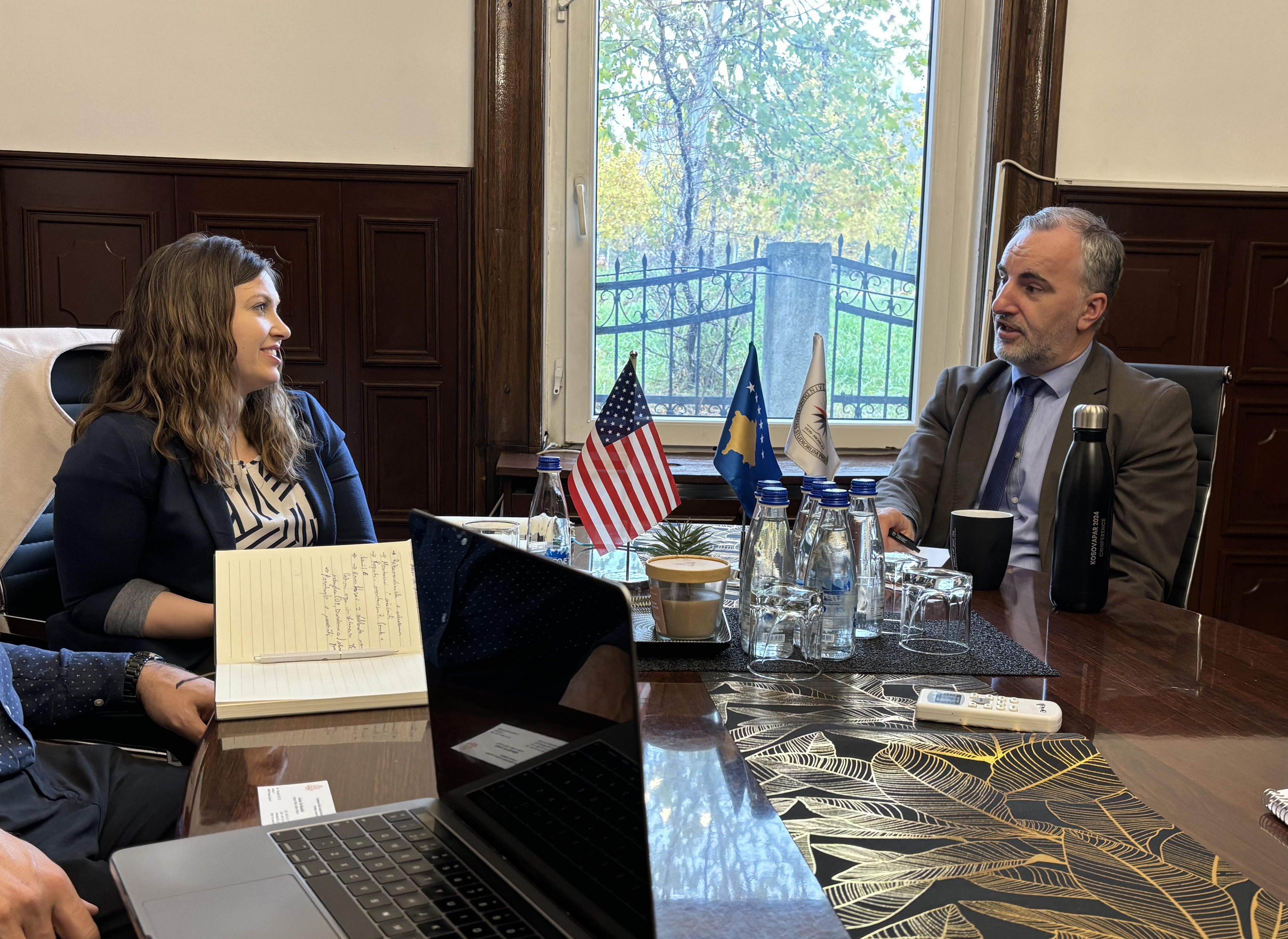 The Rector Hajrullahu had an introductory meeting with the Deputy Public Affairs Officer of the U.S. Embassy