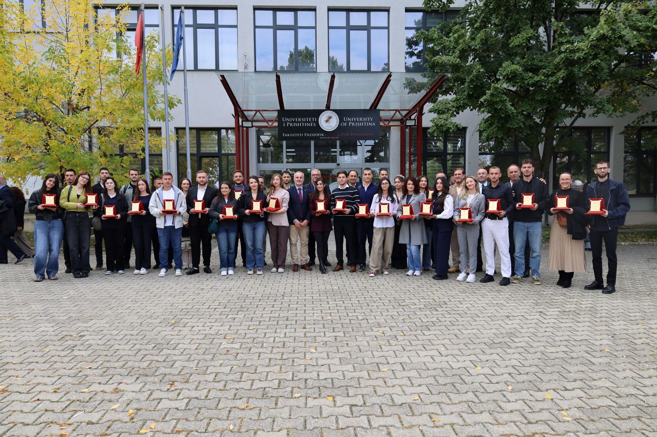 Outstanding UP Students Awarded the "Hasan Prishtina" Prize Receive 500 Euros Each