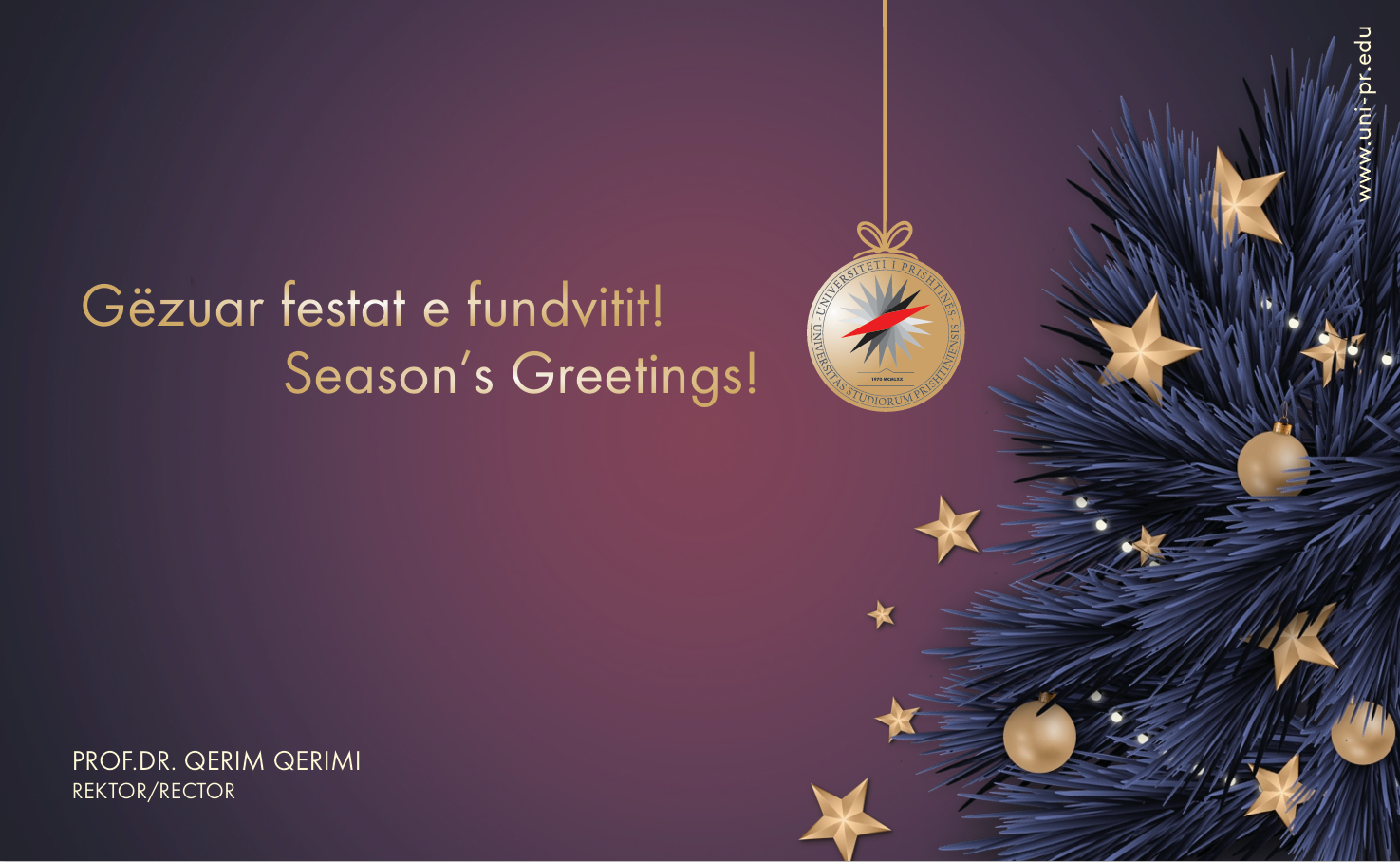 Gëzuar Festat / Seasion’s Greetings!