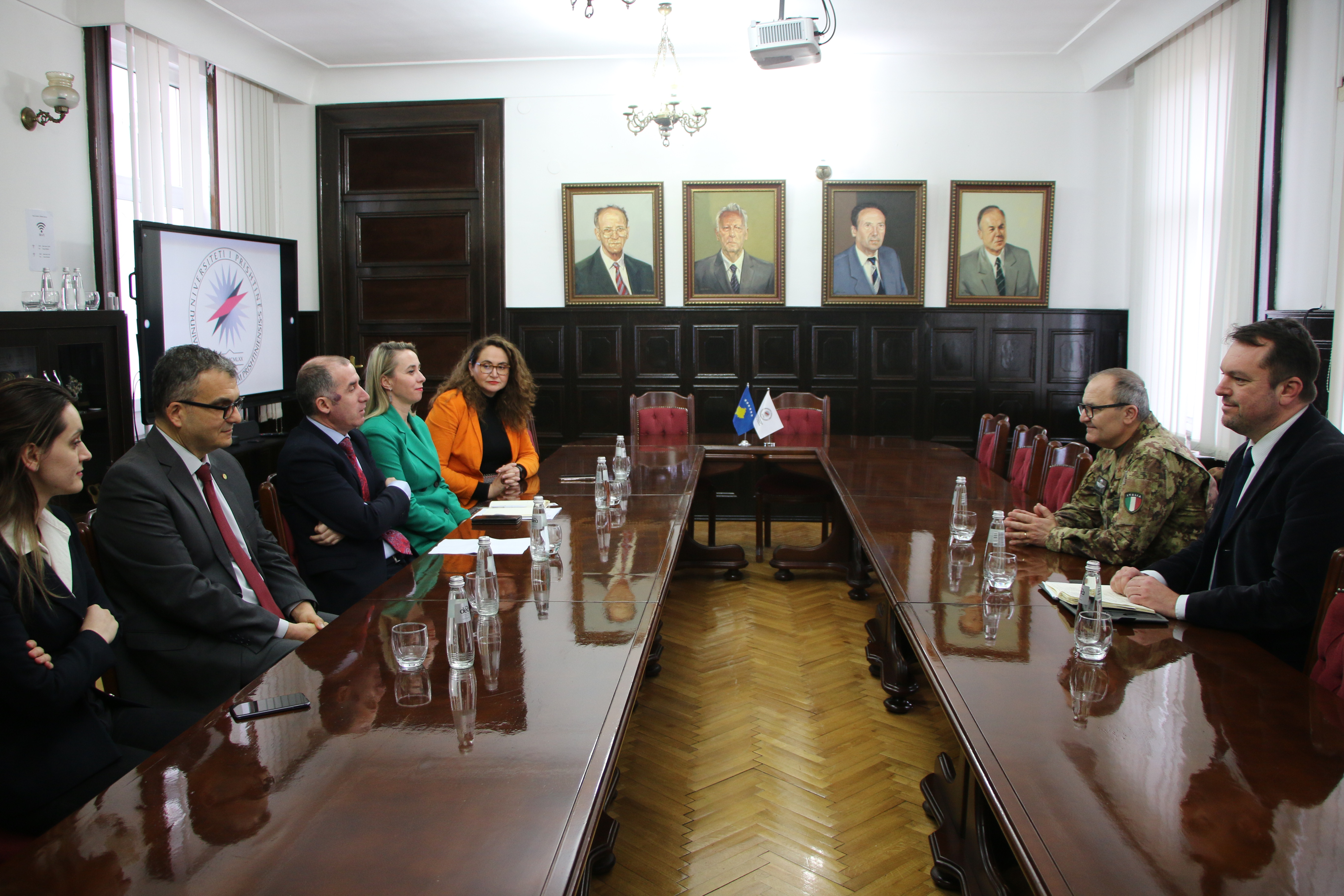 Rector Qerimi met the KFOR Major General Angelo Michele Ristuccia