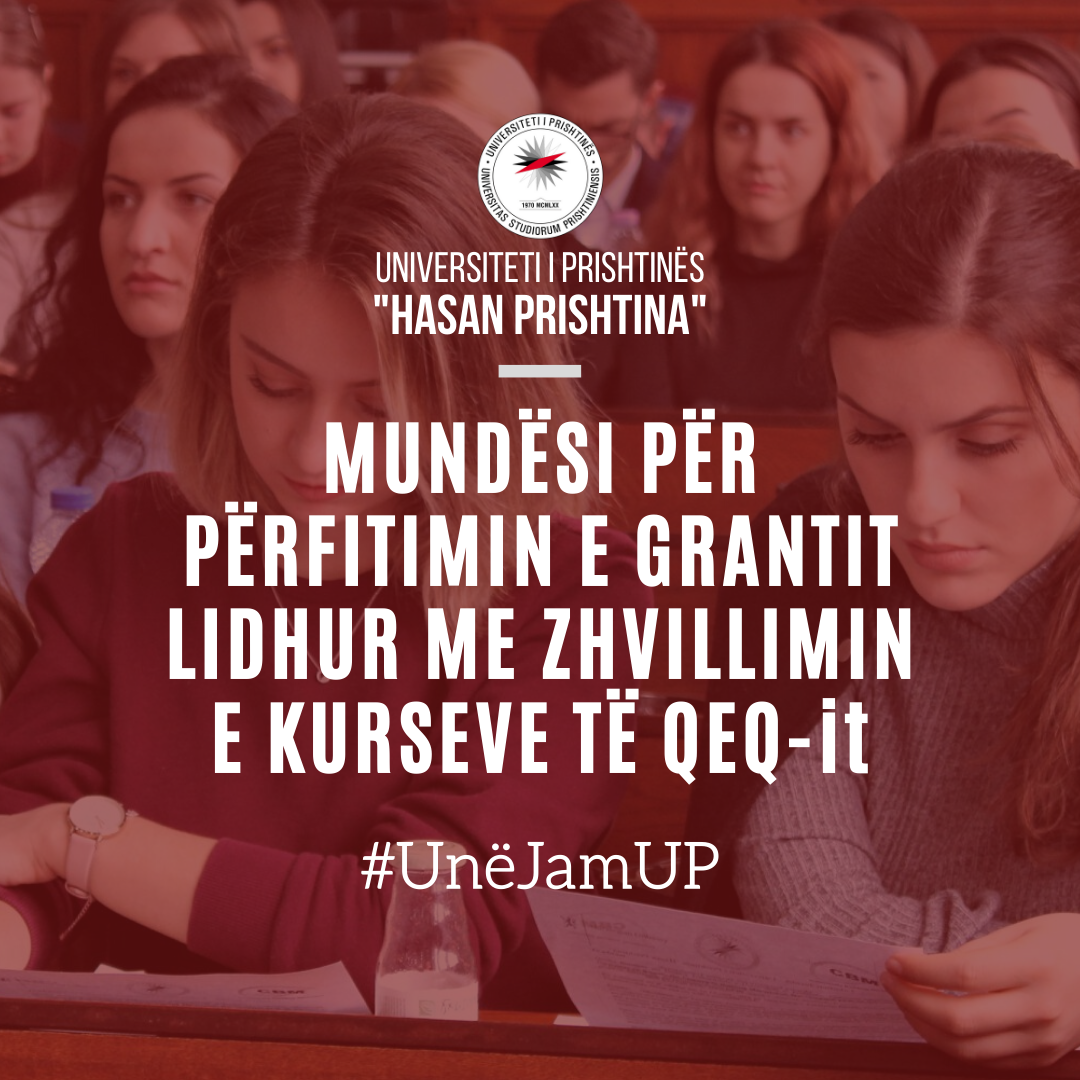 MUNDËSI PËR PËRFITIMIN E GRANTIT LIDHUR ME ZHVILLIMIN E KURSEVE TË QEQ-it