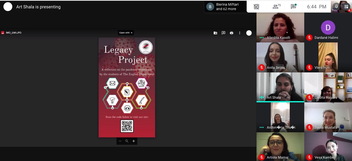 Studentët e Departamentit të Anglishtes e lansojnë projektin "The Legacy Project"